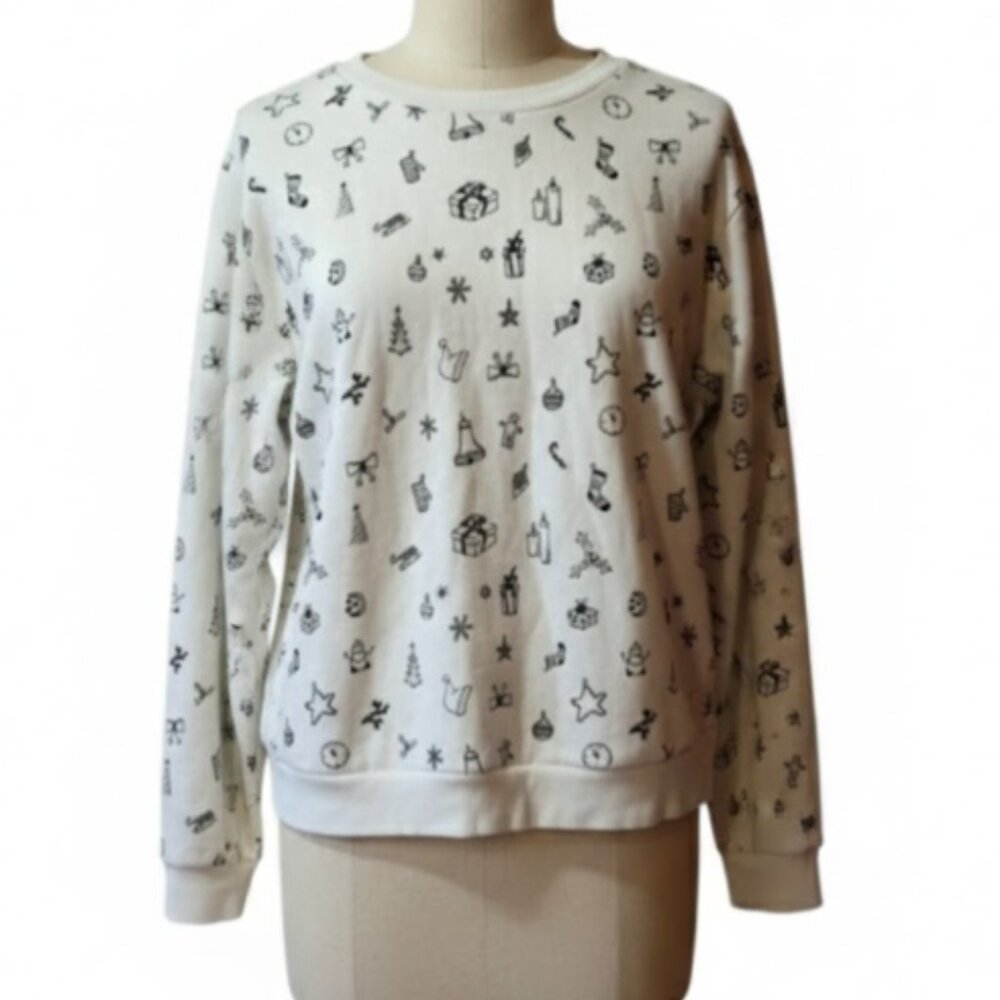Forever 21 White Graphic Sweatshirt Plus Size 3X Comfortable Casual